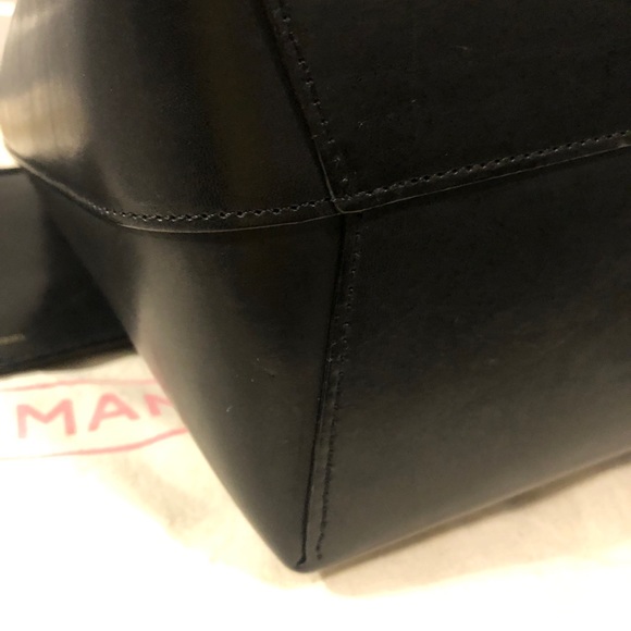 Mansur Gabriel Large Bucket Bag in Black/Flamma - Picture 7 of 12